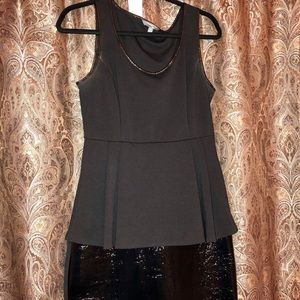 Black peplum dress